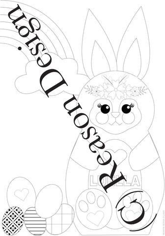 Personalised Easter Colouring Page