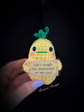 Positive Pineapple plushie crochet gift