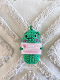 Emotional Support Pickle plushie crochet gift
