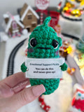 Emotional Support Pickle plushie crochet gift