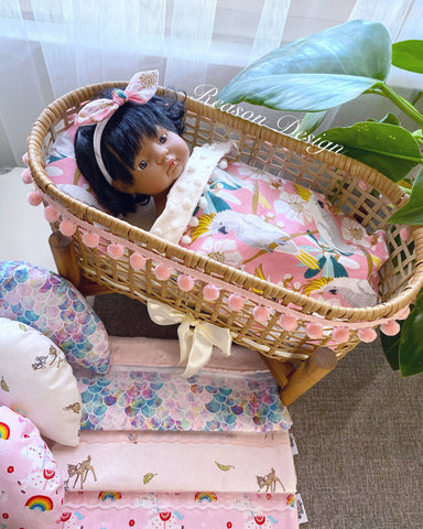 handmade bedding to fit kmart bassinet