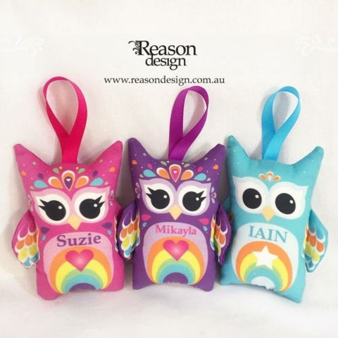 Mini Owl Personalised Decoration, girls/boys/xmas