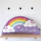 Purple rainbow cushion 