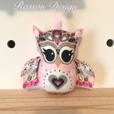 Baby girl Owl Rattle - lots of colours