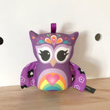 Purple rainbow owl rattle