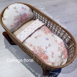 country floral doll blanket to fit kmart bassinet