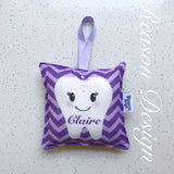 personalised tooth fairy pillow purple