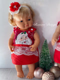Doll reversible Christmas dresses