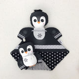 Penguin rattle & snuggle buddy set